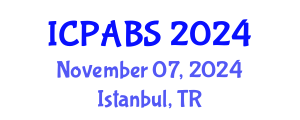 International Conference on Pharmaceutical and Biomedical Sciences (ICPABS) November 07, 2024 - Istanbul, Turkey