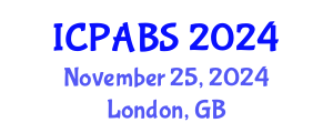 International Conference on Pharmaceutical and Biomedical Sciences (ICPABS) November 25, 2024 - London, United Kingdom