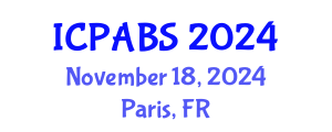 International Conference on Pharmaceutical and Biomedical Sciences (ICPABS) November 18, 2024 - Paris, France