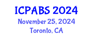 International Conference on Pharmaceutical and Biomedical Sciences (ICPABS) November 25, 2024 - Toronto, Canada