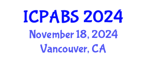 International Conference on Pharmaceutical and Biomedical Sciences (ICPABS) November 18, 2024 - Vancouver, Canada