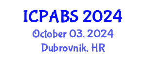 International Conference on Pharmaceutical and Biomedical Sciences (ICPABS) October 03, 2024 - Dubrovnik, Croatia