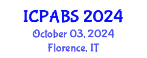 International Conference on Pharmaceutical and Biomedical Sciences (ICPABS) October 03, 2024 - Florence, Italy