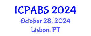 International Conference on Pharmaceutical and Biomedical Sciences (ICPABS) October 28, 2024 - Lisbon, Portugal