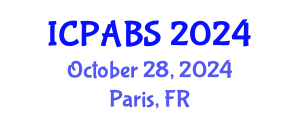 International Conference on Pharmaceutical and Biomedical Sciences (ICPABS) October 28, 2024 - Paris, France