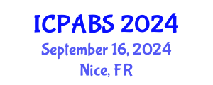 International Conference on Pharmaceutical and Biomedical Sciences (ICPABS) September 16, 2024 - Nice, France