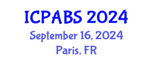 International Conference on Pharmaceutical and Biomedical Sciences (ICPABS) September 16, 2024 - Paris, France