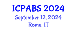 International Conference on Pharmaceutical and Biomedical Sciences (ICPABS) September 12, 2024 - Rome, Italy