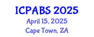 International Conference on Pharmaceutical and Biomedical Sciences (ICPABS) April 15, 2025 - Cape Town, South Africa