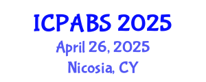 International Conference on Pharmaceutical and Biomedical Sciences (ICPABS) April 26, 2025 - Nicosia, Cyprus