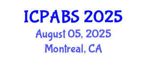 International Conference on Pharmaceutical and Biomedical Sciences (ICPABS) August 05, 2025 - Montreal, Canada