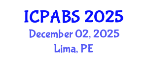 International Conference on Pharmaceutical and Biomedical Sciences (ICPABS) December 02, 2025 - Lima, Peru