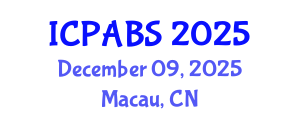 International Conference on Pharmaceutical and Biomedical Sciences (ICPABS) December 09, 2025 - Macau, China