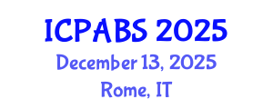International Conference on Pharmaceutical and Biomedical Sciences (ICPABS) December 13, 2025 - Rome, Italy