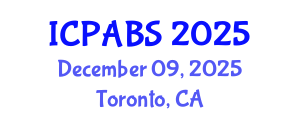 International Conference on Pharmaceutical and Biomedical Sciences (ICPABS) December 09, 2025 - Toronto, Canada