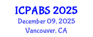 International Conference on Pharmaceutical and Biomedical Sciences (ICPABS) December 09, 2025 - Vancouver, Canada
