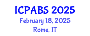 International Conference on Pharmaceutical and Biomedical Sciences (ICPABS) February 18, 2025 - Rome, Italy