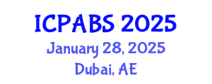 International Conference on Pharmaceutical and Biomedical Sciences (ICPABS) January 28, 2025 - Dubai, United Arab Emirates