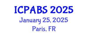 International Conference on Pharmaceutical and Biomedical Sciences (ICPABS) January 25, 2025 - Paris, France