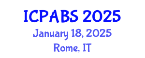 International Conference on Pharmaceutical and Biomedical Sciences (ICPABS) January 18, 2025 - Rome, Italy