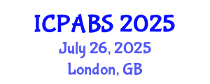 International Conference on Pharmaceutical and Biomedical Sciences (ICPABS) July 26, 2025 - London, United Kingdom