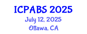 International Conference on Pharmaceutical and Biomedical Sciences (ICPABS) July 12, 2025 - Ottawa, Canada