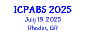 International Conference on Pharmaceutical and Biomedical Sciences (ICPABS) July 19, 2025 - Rhodes, Greece
