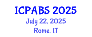 International Conference on Pharmaceutical and Biomedical Sciences (ICPABS) July 22, 2025 - Rome, Italy