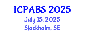 International Conference on Pharmaceutical and Biomedical Sciences (ICPABS) July 15, 2025 - Stockholm, Sweden