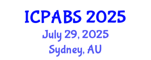 International Conference on Pharmaceutical and Biomedical Sciences (ICPABS) July 29, 2025 - Sydney, Australia