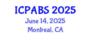 International Conference on Pharmaceutical and Biomedical Sciences (ICPABS) June 14, 2025 - Montreal, Canada