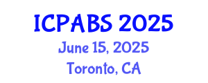 International Conference on Pharmaceutical and Biomedical Sciences (ICPABS) June 15, 2025 - Toronto, Canada