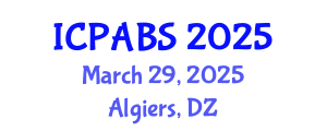 International Conference on Pharmaceutical and Biomedical Sciences (ICPABS) March 29, 2025 - Algiers, Algeria