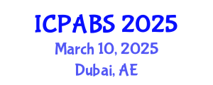 International Conference on Pharmaceutical and Biomedical Sciences (ICPABS) March 22, 2025 - Dubai, United Arab Emirates