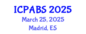 International Conference on Pharmaceutical and Biomedical Sciences (ICPABS) March 25, 2025 - Madrid, Spain