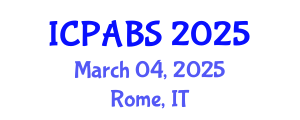 International Conference on Pharmaceutical and Biomedical Sciences (ICPABS) March 04, 2025 - Rome, Italy