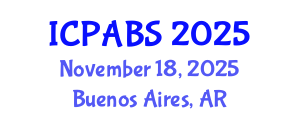 International Conference on Pharmaceutical and Biomedical Sciences (ICPABS) November 18, 2025 - Buenos Aires, Argentina