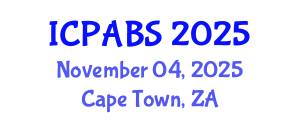 International Conference on Pharmaceutical and Biomedical Sciences (ICPABS) November 04, 2025 - Cape Town, South Africa