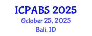 International Conference on Pharmaceutical and Biomedical Sciences (ICPABS) October 25, 2025 - Bali, Indonesia