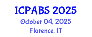 International Conference on Pharmaceutical and Biomedical Sciences (ICPABS) October 04, 2025 - Florence, Italy