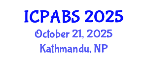 International Conference on Pharmaceutical and Biomedical Sciences (ICPABS) October 21, 2025 - Kathmandu, Nepal