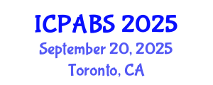 International Conference on Pharmaceutical and Biomedical Sciences (ICPABS) September 20, 2025 - Toronto, Canada