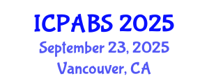 International Conference on Pharmaceutical and Biomedical Sciences (ICPABS) September 23, 2025 - Vancouver, Canada