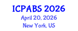 International Conference on Pharmaceutical and Biomedical Sciences (ICPABS) April 20, 2026 - New York, United States International Conference on Pharmaceutical and Biomedical Sciences (ICPABS) April 20, 2026 - New York, United States