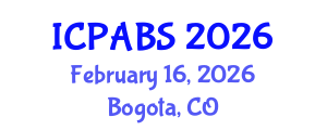 International Conference on Pharmaceutical and Biomedical Sciences (ICPABS) February 16, 2026 - Bogota, Colombia International Conference on Pharmaceutical and Biomedical Sciences (ICPABS) February 16, 2026 - Bogota, Colombia