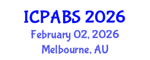 International Conference on Pharmaceutical and Biomedical Sciences (ICPABS) February 02, 2026 - Melbourne, Australia International Conference on Pharmaceutical and Biomedical Sciences (ICPABS) February 02, 2026 - Melbourne, Australia