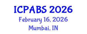 International Conference on Pharmaceutical and Biomedical Sciences (ICPABS) February 16, 2026 - Mumbai, India International Conference on Pharmaceutical and Biomedical Sciences (ICPABS) February 16, 2026 - Mumbai, India