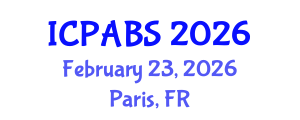 International Conference on Pharmaceutical and Biomedical Sciences (ICPABS) February 23, 2026 - Paris, France International Conference on Pharmaceutical and Biomedical Sciences (ICPABS) February 23, 2026 - Paris, France