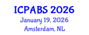 International Conference on Pharmaceutical and Biomedical Sciences (ICPABS) January 19, 2026 - Amsterdam, Netherlands International Conference on Pharmaceutical and Biomedical Sciences (ICPABS) January 19, 2026 - Amsterdam, Netherlands