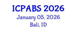International Conference on Pharmaceutical and Biomedical Sciences (ICPABS) January 05, 2026 - Bali, Indonesia International Conference on Pharmaceutical and Biomedical Sciences (ICPABS) January 05, 2026 - Bali, Indonesia